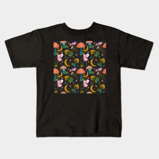 Mushrooms and Flowers Kids T-Shirt